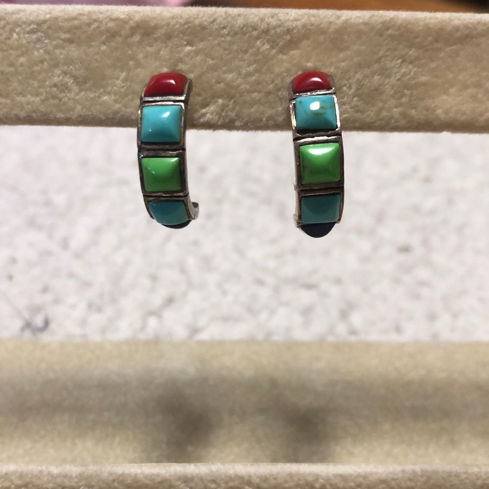 Sterling Silver, Multi stone Earrings